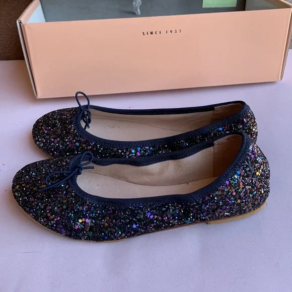 Bloch Navy sparkle ballet dress shoes size 3.5 - Picture 9 of 12